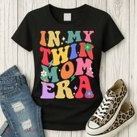 Retro Groovy In My Twin Mom Era Happy Mothers Day Women's T-Shirt thumb 3