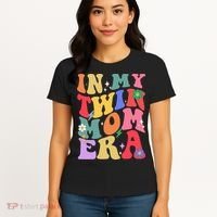 Retro Groovy In My Twin Mom Era Happy Mothers Day Women's T-Shirt thumb 4