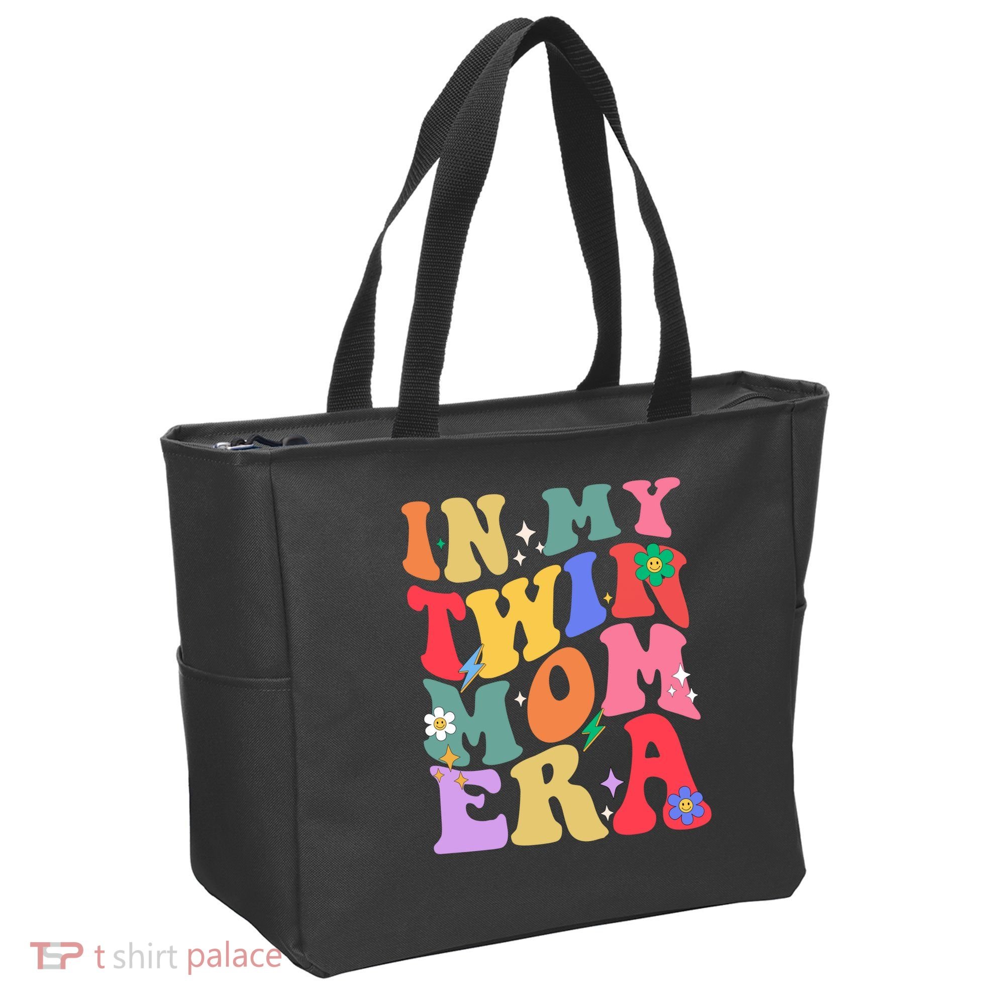 Retro Groovy In My Twin Mom Era Happy Mothers Day Tote Bag