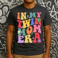 Retro Groovy In My Twin Mom Era Happy Mothers Day T-Shirt thumb 3