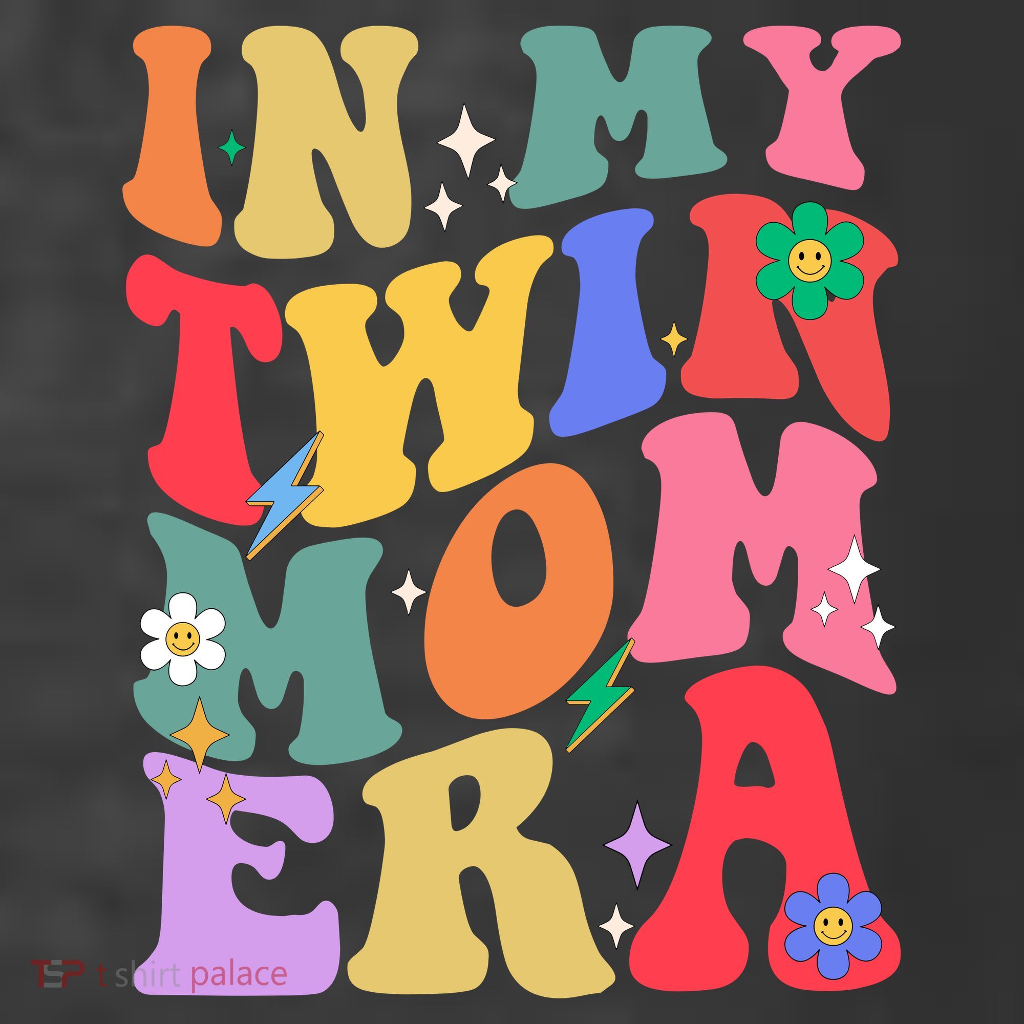 Retro Groovy In My Twin Mom Era Happy Mothers Day Women's Hoodie