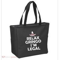 Relax Gringo I`M Legal Funny Immigration Tote Bag thumb 2