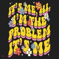 Retro Groovy Its Me Hi I'm The Problem Beanie thumb 2