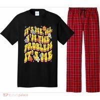 Retro Groovy Its Me Hi I'm The Problem Pajama Set thumb 0