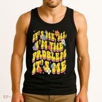 Retro Groovy Its Me Hi I'm The Problem Tank Top thumb 3