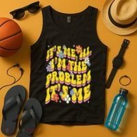 Retro Groovy Its Me Hi I'm The Problem Tank Top thumb 4