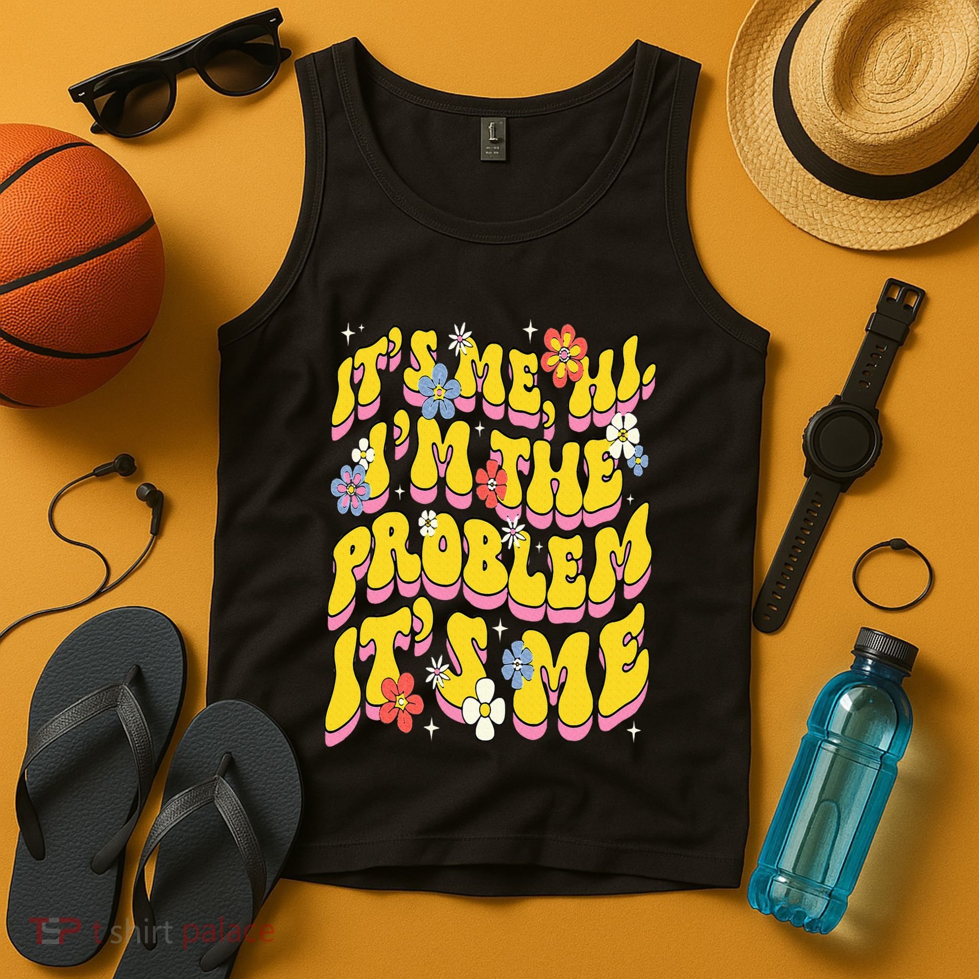 Retro Groovy Its Me Hi I'm The Problem Tank Top