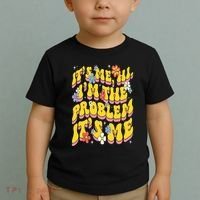 Retro Groovy Its Me Hi I'm The Problem Toddler T-Shirt thumb 2