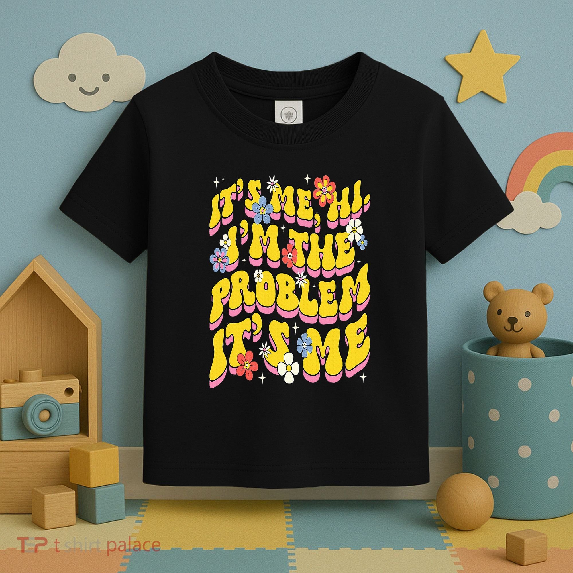 Retro Groovy Its Me Hi I'm The Problem Toddler T-Shirt
