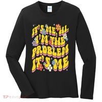 Retro Groovy Its Me Hi I'm The Problem Women's Long Sleeve Shirt thumb 0