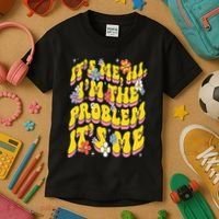 Retro Groovy Its Me Hi I'm The Problem Kids T-Shirt thumb 3