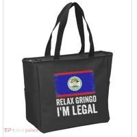 Relax Gringo IM Legal Belize Belizean Immigrant Tote Bag thumb 2