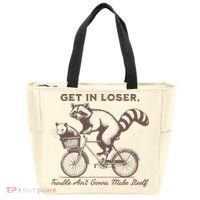 Raccoon Get In Loser Trouble Aint Gonna Make Itself Tote Bag thumb 0
