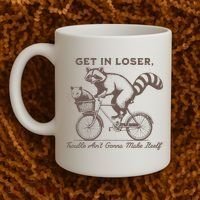 Raccoon Get In Loser Trouble Aint Gonna Make Itself Coffee Mug thumb 2