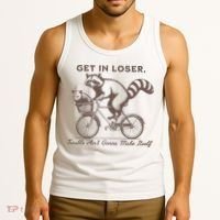 Raccoon Get In Loser Trouble Aint Gonna Make Itself Tank Top thumb 3