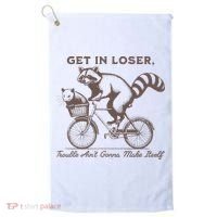 Raccoon Get In Loser Trouble Aint Gonna Make Itself Golf Towel thumb 0