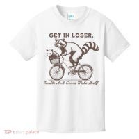 Raccoon Get In Loser Trouble Aint Gonna Make Itself Kids T-Shirt thumb 0