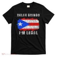 Relax Gringo Im Legal Puerto Rican Funny Puerto Rico Pr Flag T-Shirt thumb 0