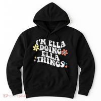 Retro Groovy Im Ella Doing Ella Things Hoodie thumb 0