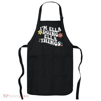 Retro Groovy Im Ella Doing Ella Things Apron