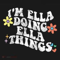 Retro Groovy Im Ella Doing Ella Things Sweatshirt thumb 3