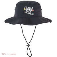 Retro Groovy Im Ella Doing Ella Things Bucket Hat thumb 0