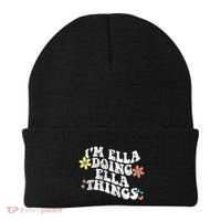 Retro Groovy Im Ella Doing Ella Things Beanie thumb 0