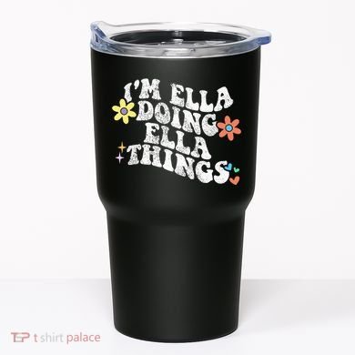 Retro Groovy Im Ella Doing Ella Things Tumbler