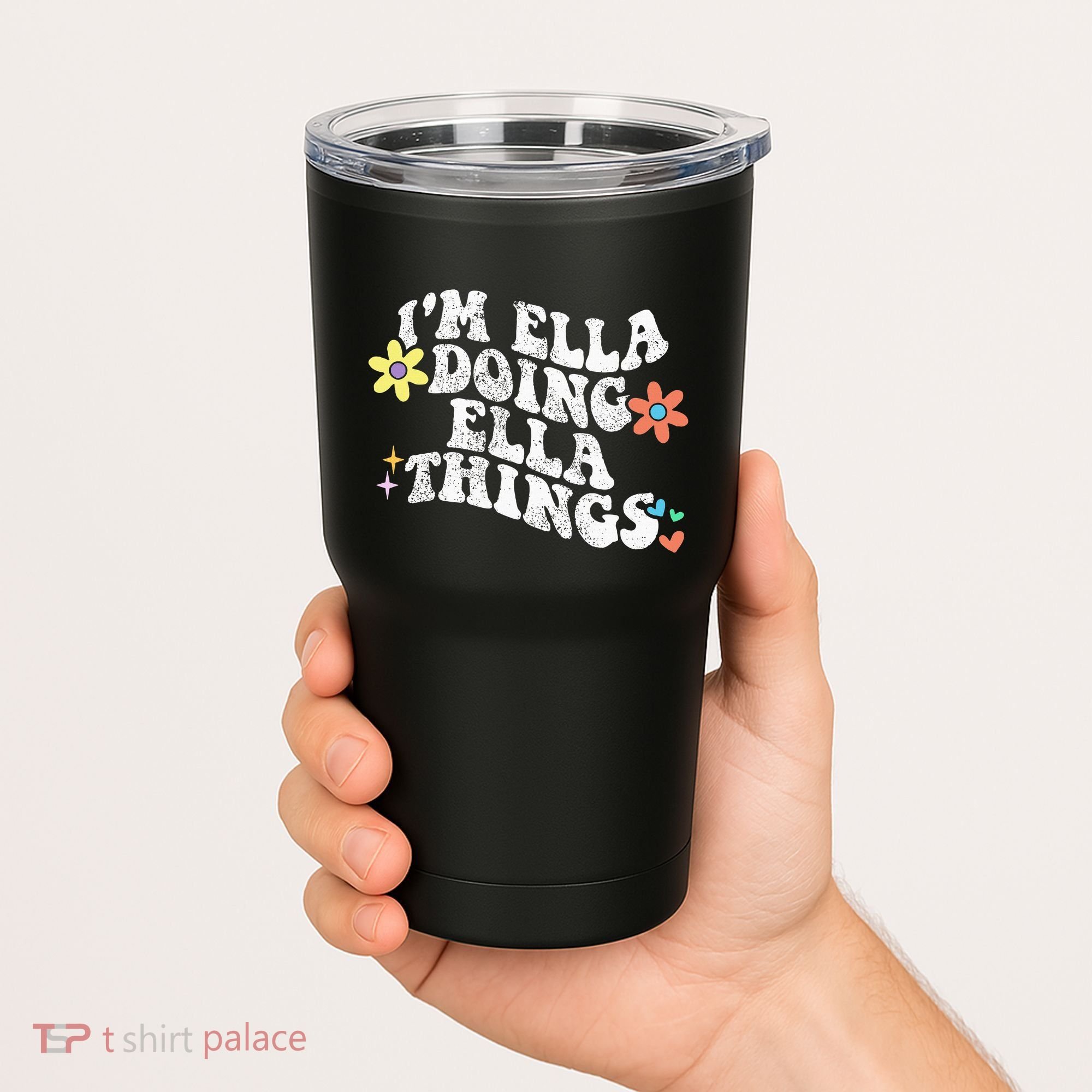 Retro Groovy Im Ella Doing Ella Things Tumbler