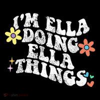 Retro Groovy Im Ella Doing Ella Things Ornament thumb 1