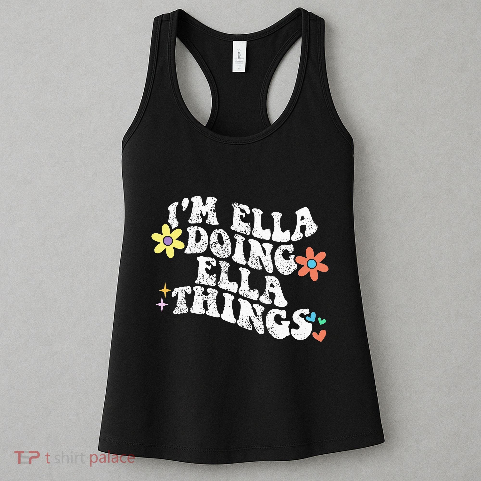 Retro Groovy Im Ella Doing Ella Things Women's Tank Top