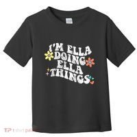 Retro Groovy Im Ella Doing Ella Things Toddler T-Shirt thumb 0
