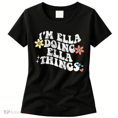 Retro Groovy Im Ella Doing Ella Things Women's T-Shirt