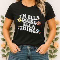 Retro Groovy Im Ella Doing Ella Things Women's T-Shirt thumb 2