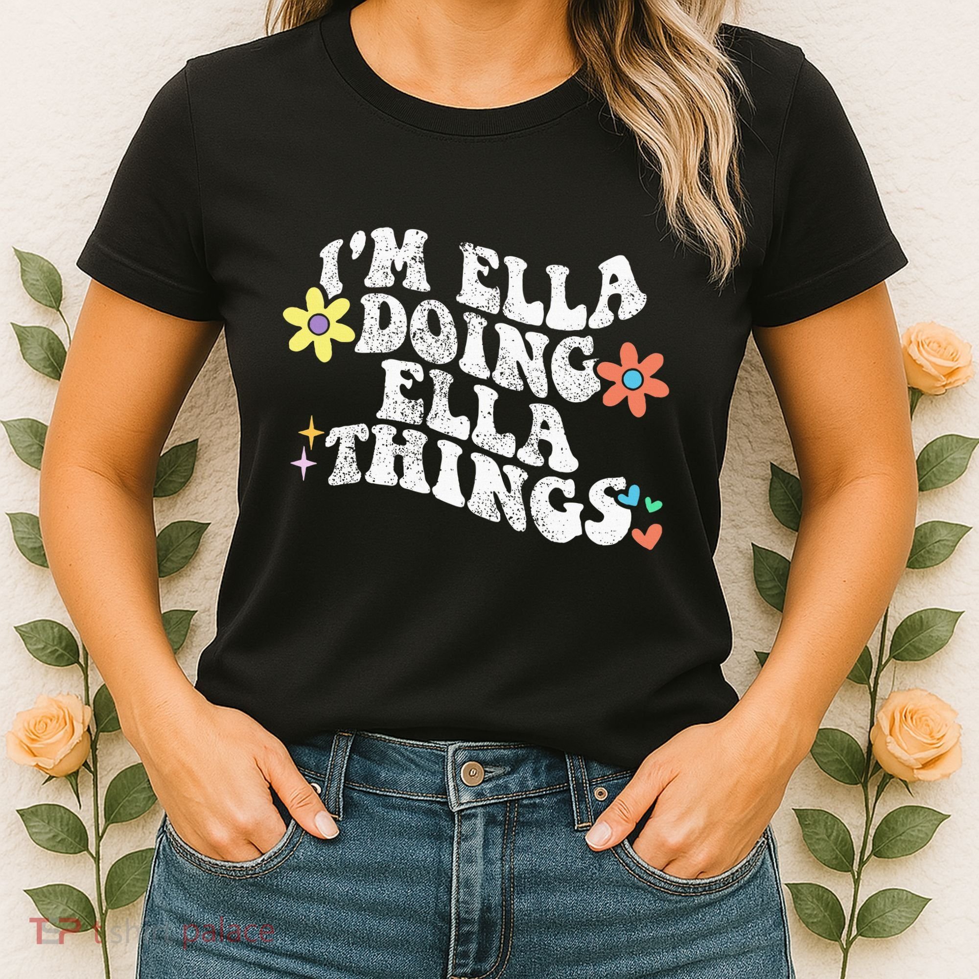 Retro Groovy Im Ella Doing Ella Things Women's T-Shirt