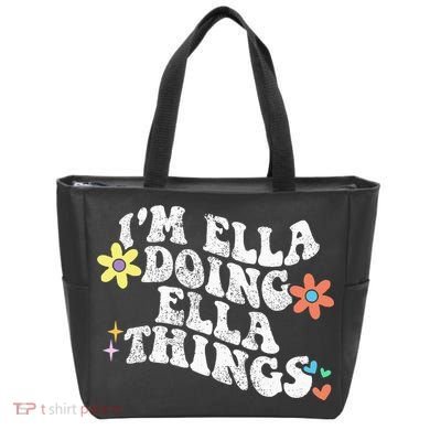 Retro Groovy Im Ella Doing Ella Things Tote Bag
