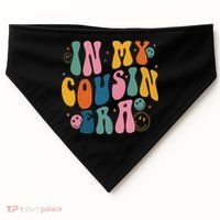 Retro Groovy In My Cousin Era, Funny Cool Cousin USA-Made Doggie Bandana thumb 0