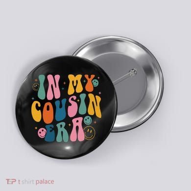 Retro Groovy In My Cousin Era, Funny Cool Cousin Button