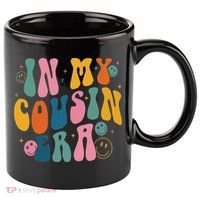 Retro Groovy In My Cousin Era, Funny Cool Cousin 11oz C Handle Ceramic Mug thumb 0