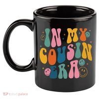 Retro Groovy In My Cousin Era, Funny Cool Cousin 11oz C Handle Ceramic Mug thumb 2