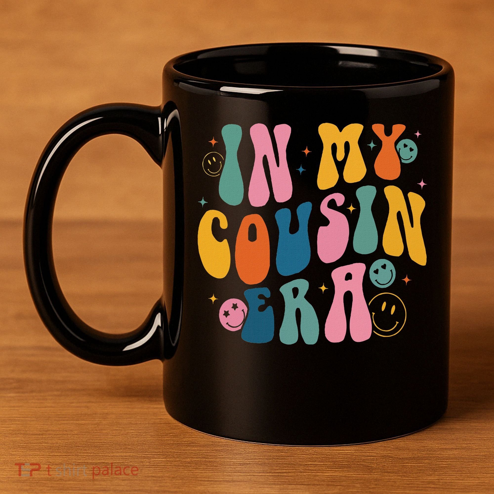 Retro Groovy In My Cousin Era, Funny Cool Cousin 11oz C Handle Ceramic Mug