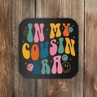 Retro Groovy In My Cousin Era, Funny Cool Cousin Coaster thumb 0