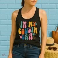 Retro Groovy In My Cousin Era, Funny Cool Cousin Women's Tank Top thumb 2