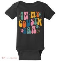 Retro Groovy In My Cousin Era, Funny Cool Cousin Baby Bodysuit thumb 0