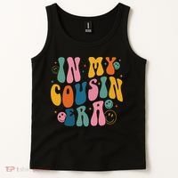 Retro Groovy In My Cousin Era, Funny Cool Cousin Tank Top thumb 2