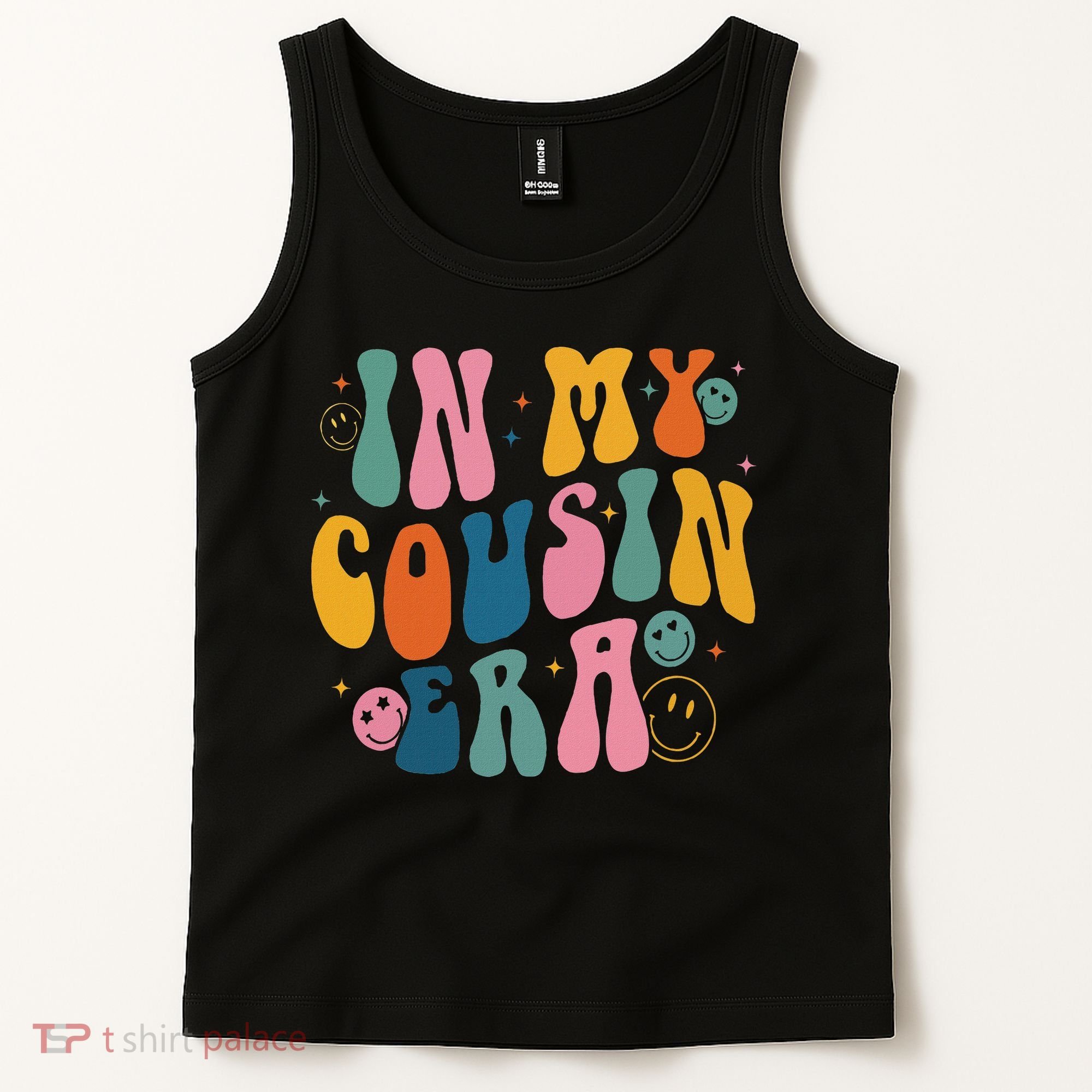 Retro Groovy In My Cousin Era, Funny Cool Cousin Tank Top