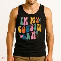 Retro Groovy In My Cousin Era, Funny Cool Cousin Tank Top thumb 3