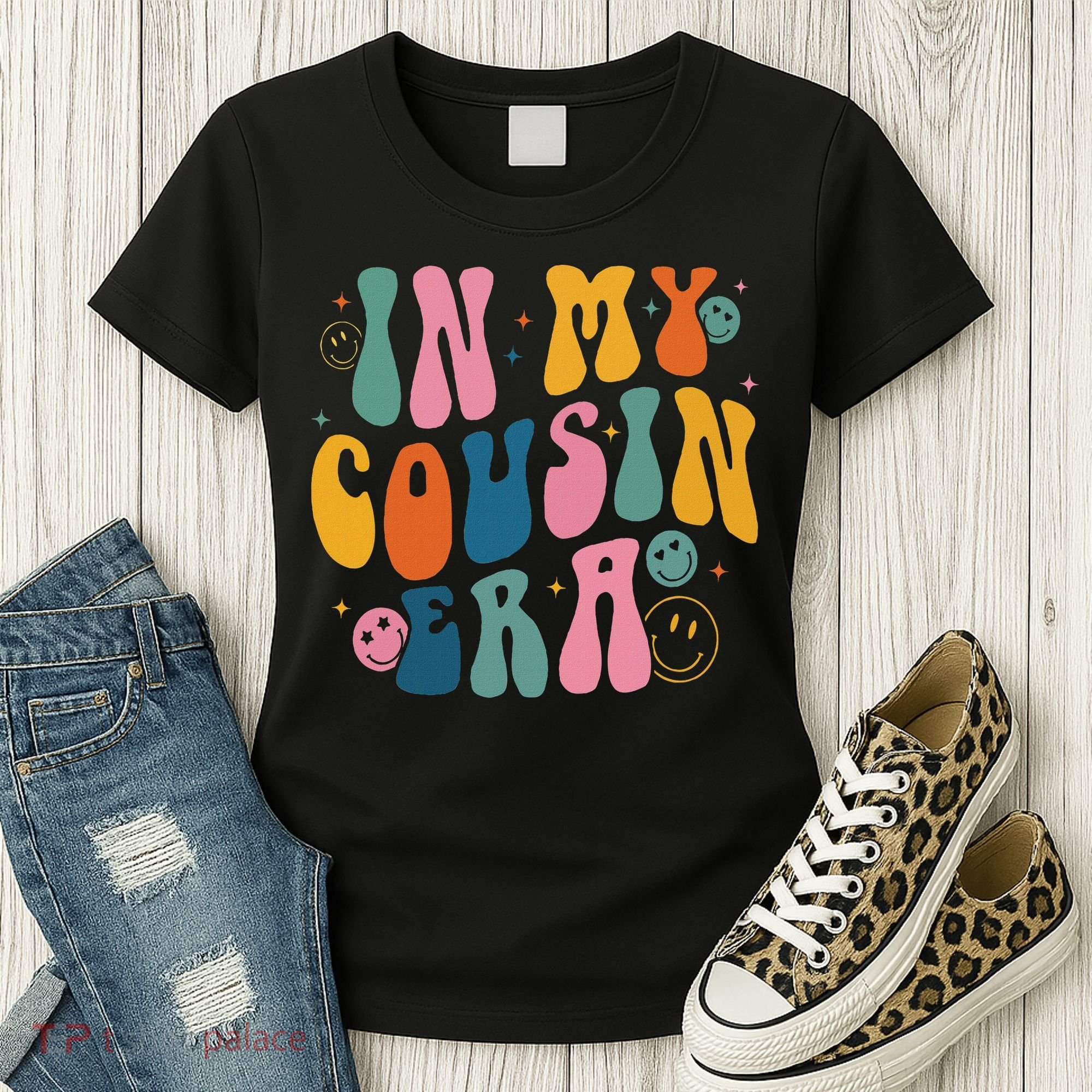 Retro Groovy In My Cousin Era, Funny Cool Cousin Women's T-Shirt