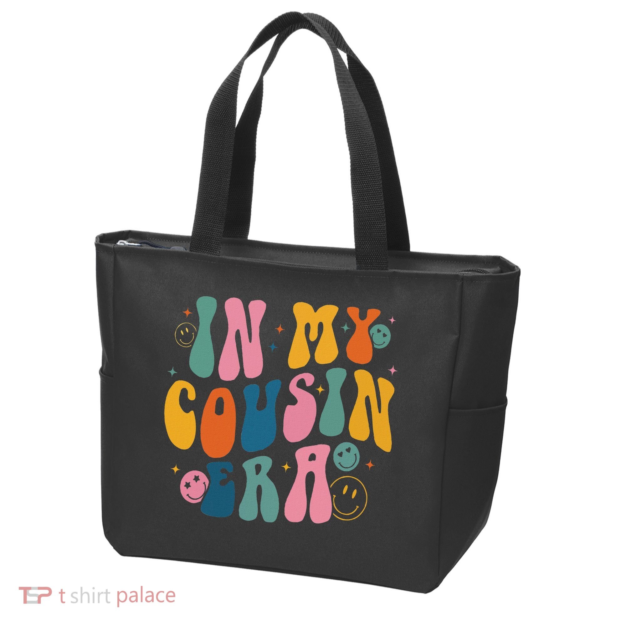 Retro Groovy In My Cousin Era, Funny Cool Cousin Tote Bag