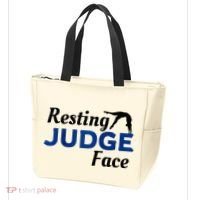 Resting Gymnastics Judge Face Raglan Baseball Tote Bag thumb 3